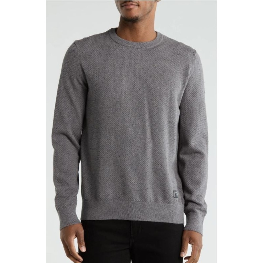 Scotch & Soda Mens Neps Texture Stitch Sweater Gray M 137472 SFA25VMW-20049